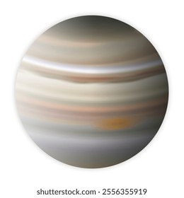  Realistic Planet Jupiter Isolated on White Background Illustration