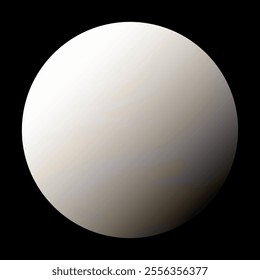 Realistic Planet Venus on Black Background