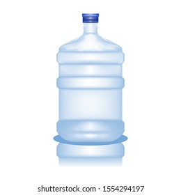 Realistic Plastic 19 Litre Bottle Blue Stock Vector (Royalty Free ...