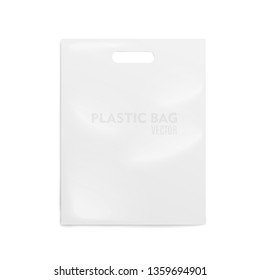 Realistic Plastic Bag. Mockup. Vector illustration