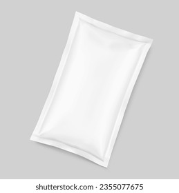 Realistic plastic bag mockup. Vector illustration. Ready and simple to use for your design. The mock-up will make the presentation look as realistic as possible. EPS10.