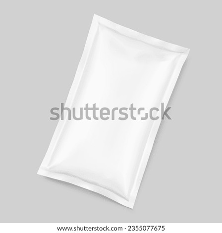 Realistic plastic bag mockup. Vector illustration. Ready and simple to use for your design. The mock-up will make the presentation look as realistic as possible. EPS10.