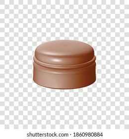 Juego de tapas de botellas plásticas realistas. Ilustración vectorial. Fondo transparente