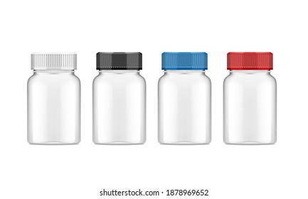 Realistic Plastic Bottle For Medical Or Other Use. EPS10 Vector