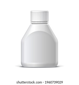 Realistic plastic bottle. Mock Up Template. Vector illustration