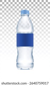 realistic plastic bottle of water
