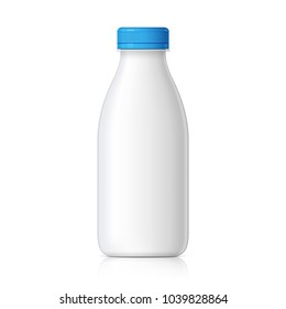 Realistic plastic bottle for water or milk and other liquids. Mock Up Template. Vector illustration