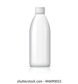 Realistic plastic bottle for water. Vector illustration