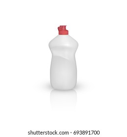 realistic plastic container isolated on white background. vector illustration
