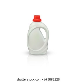 realistic plastic container isolated on white background. vector illustration