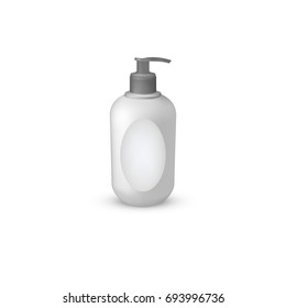 realistic plastic container isolated on white background. vector illustration
