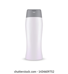 Realistic plastic Shampoo bottle mockup, Template For Your Design