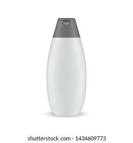 Realistic plastic Shampoo bottle mockup, Template For Your Design