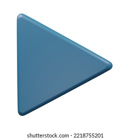 realistic play music button icon 3d render design