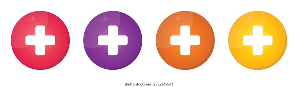 Ilustración vectorial de colección de iconos realista más aislada en blanco