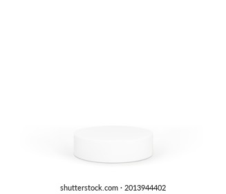 Realistic podium for presentation isolated on white background. Vector illustration. Ready for use for your design, presentation, promo, ad. EPS10