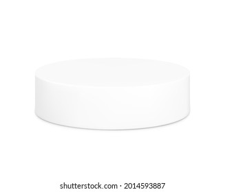 Realistic podium for presentation isolated on white background. Vector illustration. Ready for use for your design, presentation, promo, ad. EPS10	