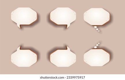 Realistic polygon bubble text vector design
