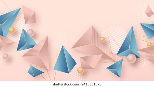 Realistic polygonal background vector design in eps 10