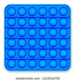 Realistic pop It fidget antistress toy. Vector illustration trendy toy on white background.