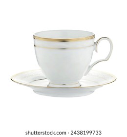 Realistic porcelain cup.3d porcelain cup isolated on white background