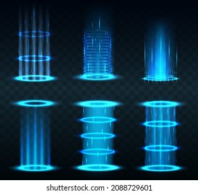 Realistic Portal Level Teleportation Process Game Stock Vector (Royalty ...