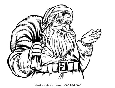 A realistic portrait of Santa Claus