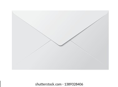 Realistic postal envelope with shadows