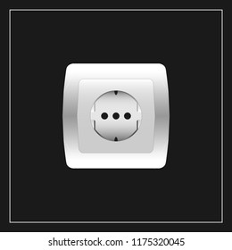 realistic Power socket illustration