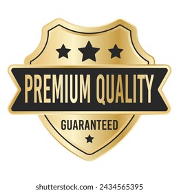 Realistic Premium Quality Badge, Genuine Product Label, Top Quality Stamp, Satisfaction Guaranteed, Best Quality Seal Vector Illustration