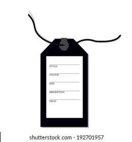 realistic price tag, label, label, vector illustration, isolated on white background