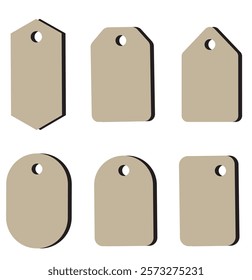 Realistic price tag. Special offer or shopping discount label. Retail paper sticker. Promotional sale badge with text. Vector illustration. 1176