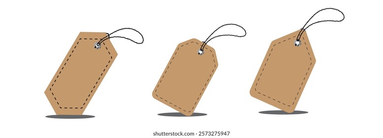 Realistic price tag. Special offer or shopping discount label. Retail paper sticker. Blank promotional sale badge. 1176
