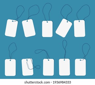 Realistic price tags vector templates set isolated on background.