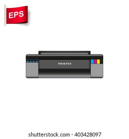 Realistic printer, printing sign, printer icon, isolated printer