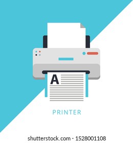 Realistic printer vector isometric illustration. Concept of flat icon