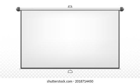 Realistic Projection Screen, Isolated Vector Illustration