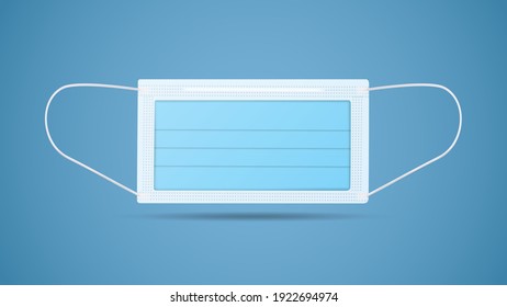 Realistic Protective Medical face mask Front side vector
