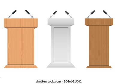 Realistic Pulpit Vector Design Illustration Isolated Stock Vector ...