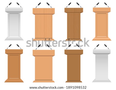 Realistic pulpit vector design illustration isolated on white background