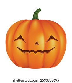 Realistic pumpkin for halloween illustration