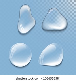 Realistic pure and transparent water drops 