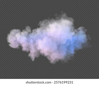 Realistic purple cloud. Isolated on transparent background