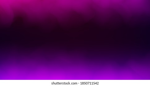 Realistic purple fog. Copy space. Colored fog.Occult smoke. Neon color. Illustration. Purple and dark. Blurry shadows and rays of light. Mystic spectacular colored smoke. Abstract colorful background.