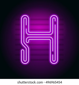 Realistic Purple Neon Letter Character Neon Stock Vector (Royalty Free ...