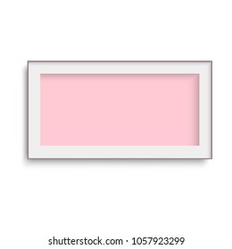 Realistic purple photo frame. Vector
