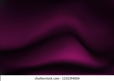 Realistic purple wave of satin, velvet, cloth with elegant form, luxury smooth textile