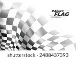 realistic racing flag background for motorsport champion vector