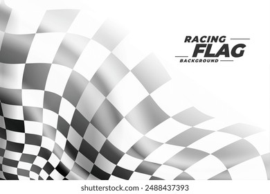 realistic racing flag background for motorsport champion vector