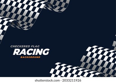 realistic racing flag speed background